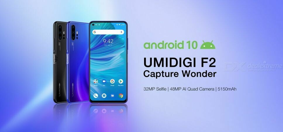 UMIDIGI F2 Quad Camera (6 GB RAM DDR4 & 128 GB ROM) Android 10 (Unlocked Cell Phone)
