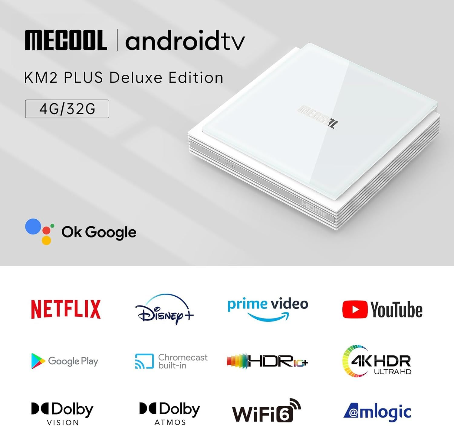 MeCool KM2 Plus Deluxe TV Box - 4GB RAM &amp; 32 GB ROM (Android 11)