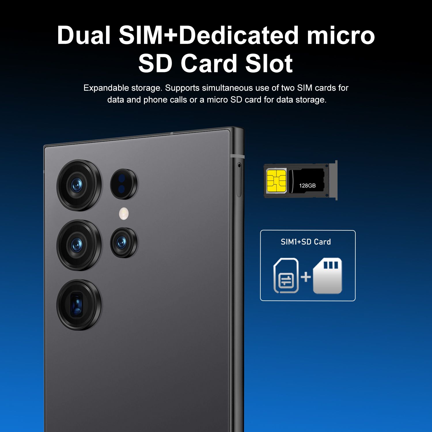 Unbranded S25 Ultra 5G (22 GB RAM &amp; 2 TB ROM) (Unlocked) (Black)