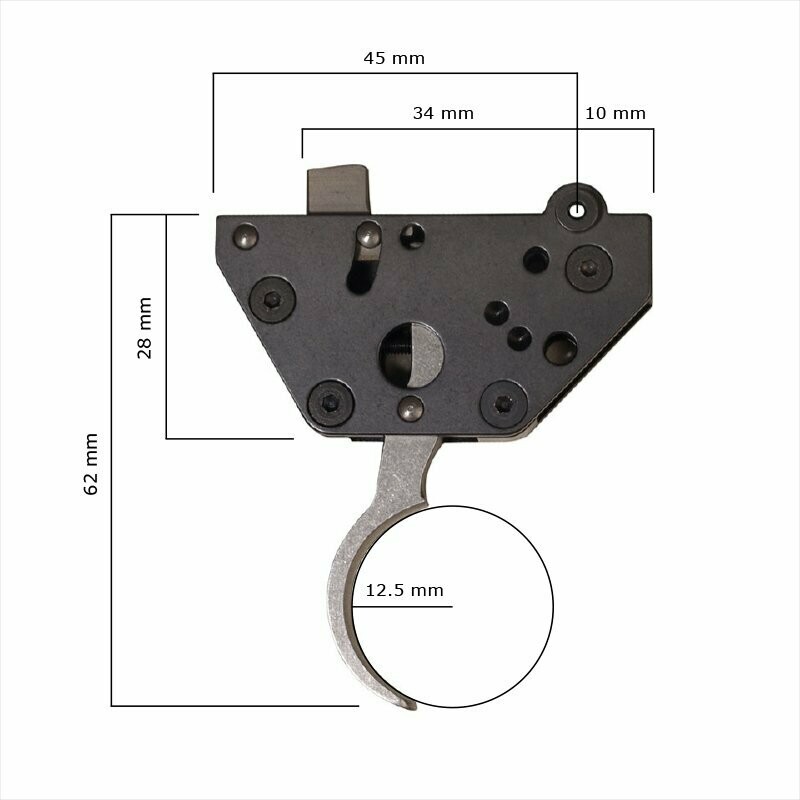 Gatillo directo (MF) para M98 y VOERE Mod. ALPHA 3, LBW, M2, X3, X4, X5, 2155, 2165