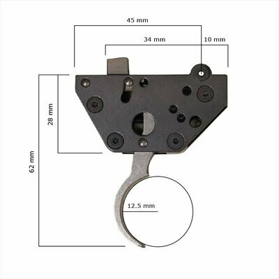Gatillo directo (MF) para M98 y VOERE Mod. ALPHA 3, LBW, M2, X3, X4, X5, 2155, 2165