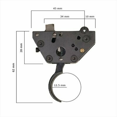 Gatillo al pelo francés para Modelo M98 y Mod. ALPHA 3, LBW, M2, X3, X4, X5, 2155