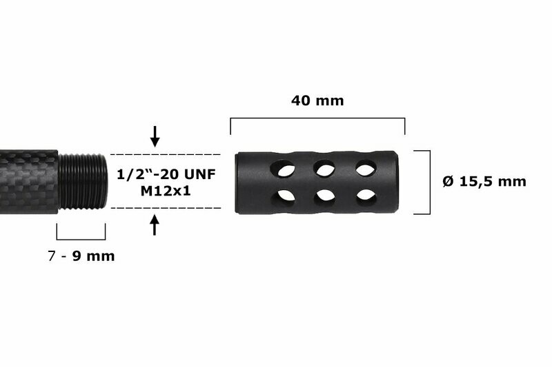 Freno de boca para calibres de pequeño calibre y de veda