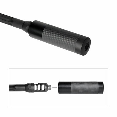 SPORT End-Barrel Schalldämpfer mit Aufnahme für VOERE Match Mündungsbremse mit 3 Kammern - Ideal für Kaliber bis .308 / 7,62