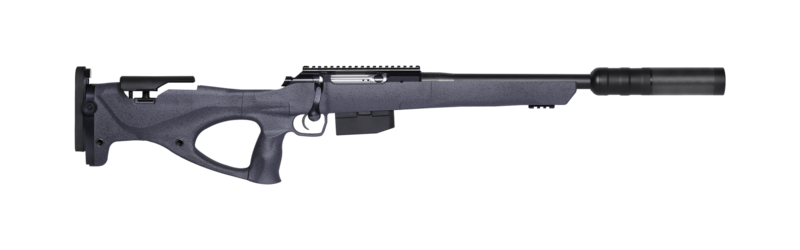 VOERE LBW-M with VOERE Polymerstock (thumbhole stock) - Hunting-barrel with Integral Over-Barrel Suppressor