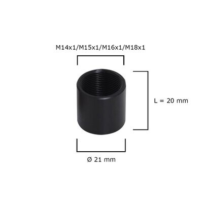 Tapa para la rosca (M14x1 / M15x1 / M16x1 / M18x1) / Ø21 mm