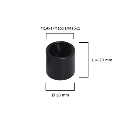 Polymer Schutzkappe (M14x1 / M15x1 / M16x1) / Ø18 mm für Mündungsgewinde - Jagdläufe