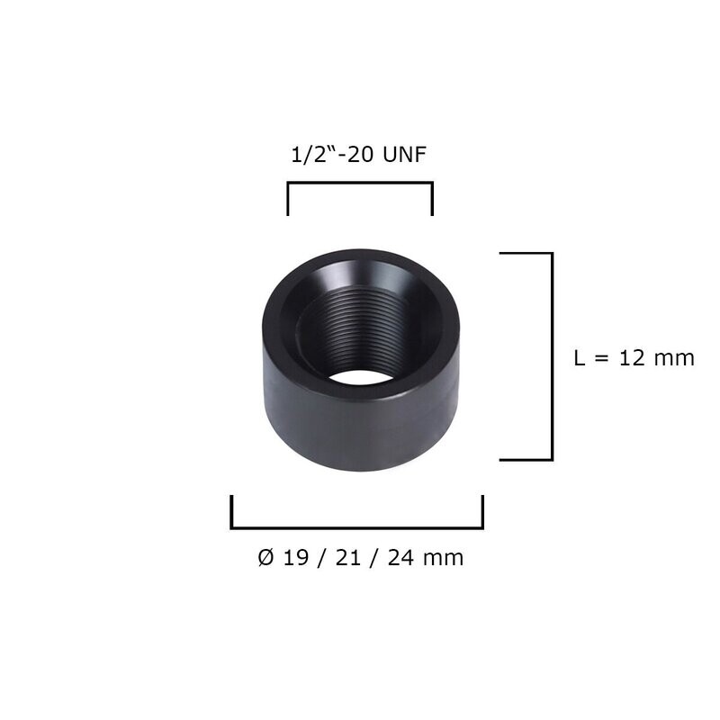 Polymer Schutzkappe (1/2"-20 UNF) | (Ø 19 mm / 21 mm / 24 mm) für Mündungsgewinde - Matchläufe