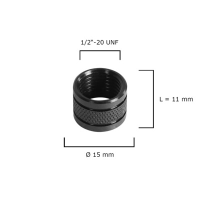 Acero Protección de boca (1/2"-20 UNF) / Ø15 mm para rosca de boca