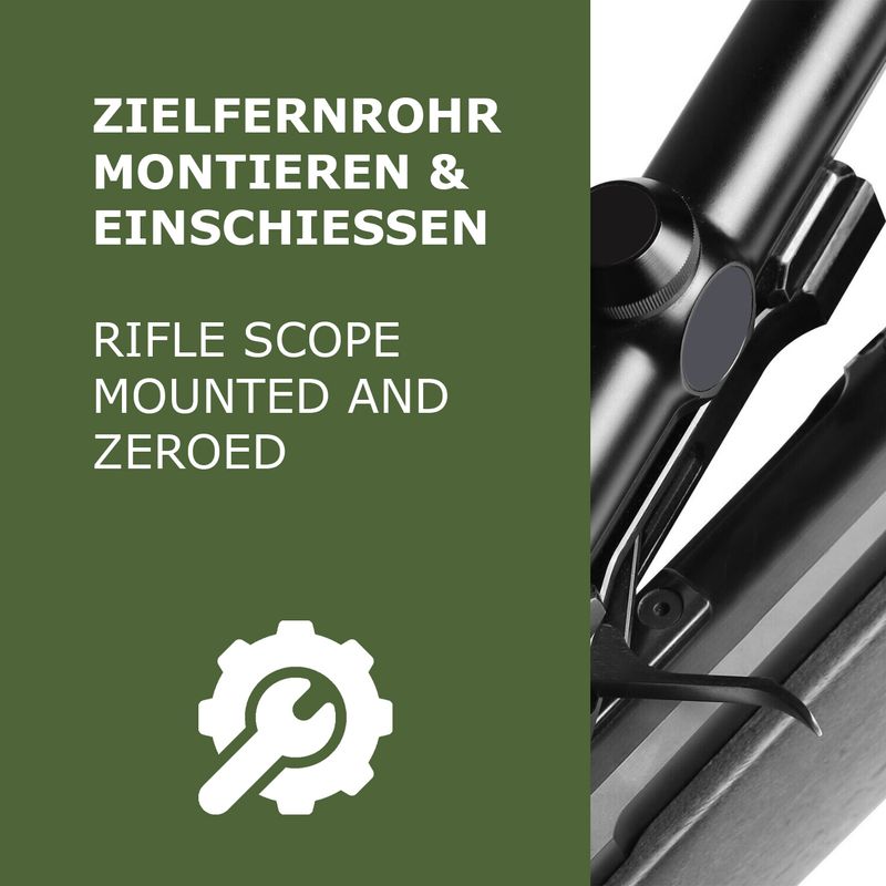 Training course for rifle scope mounted and zeroed