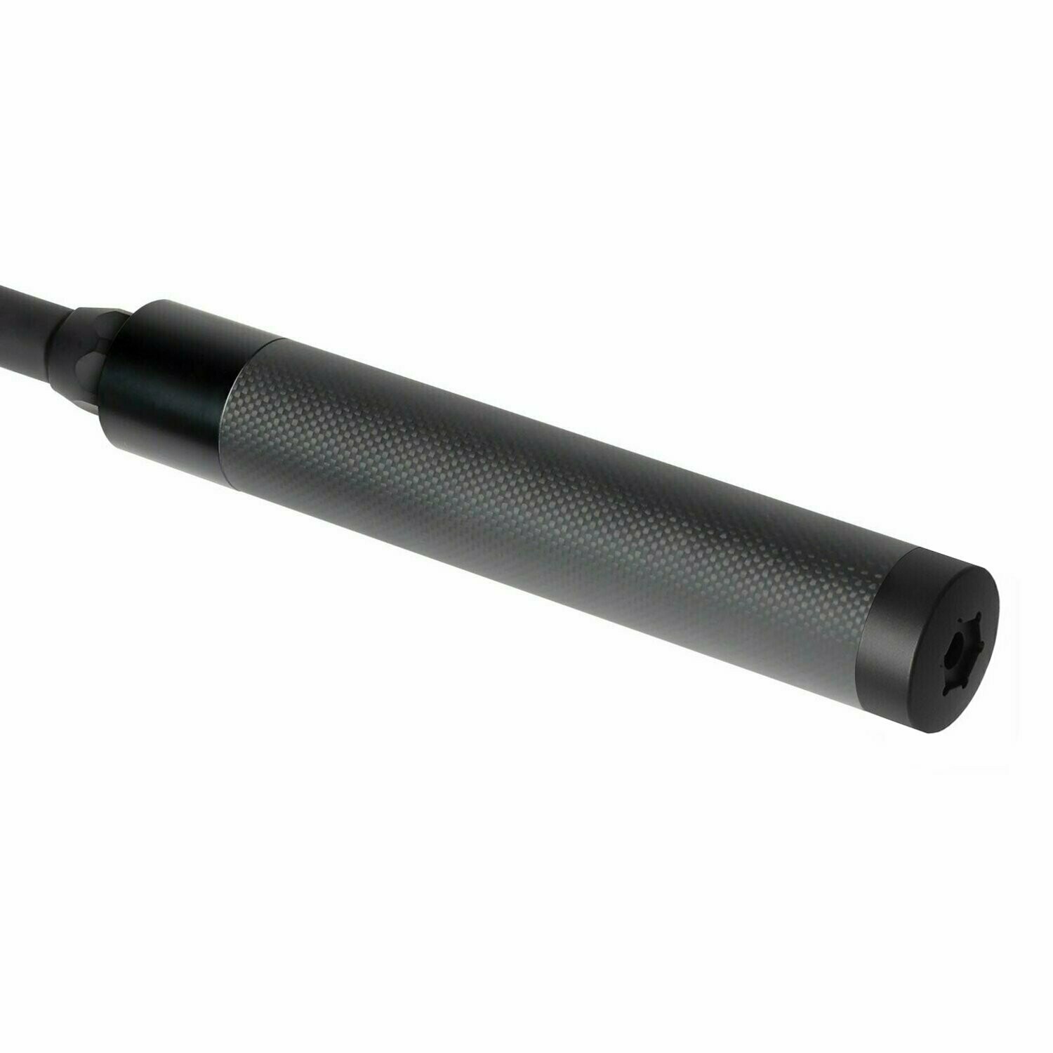 SPORT End-Barrel Schalldämpfer mit Aufnahme für VOERE Match Mündungsbremse mit 3 Kammern - Ideal für Kaliber ab .308 / 7,62 SPORT End-Barrel Schalldämpfer mit Aufnahme für VOERE Match Mündungsbremse mit 3 Kammern - Ideal für Kaliber ab .308 / 7,62