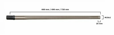 Match Wechsellaufsystem, Edelstahl geflutet mit Mündungsgewinde für Mod. X3