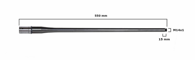 Jagd Wechsellaufsystem, Stahl mit Mündungsgewinde, Lauflänge 55 cm für Mod. Tirolerin, VICTOR 3