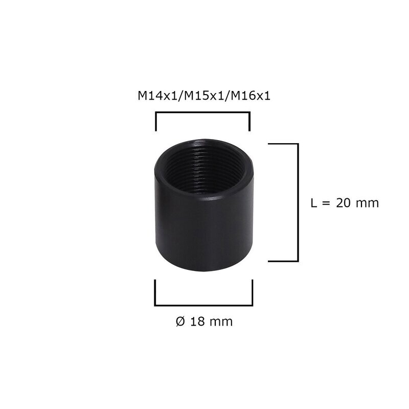 Polymer Schutzkappe (M14x1 / M15x1 / M16x1) / Ø18 mm für Mündungsgewinde - Jagdläufe