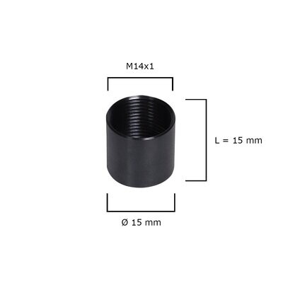 Stahl Mündungsschutz (M14x1) / Ø15 mm für Mündungsgewinde - Jagdläufe