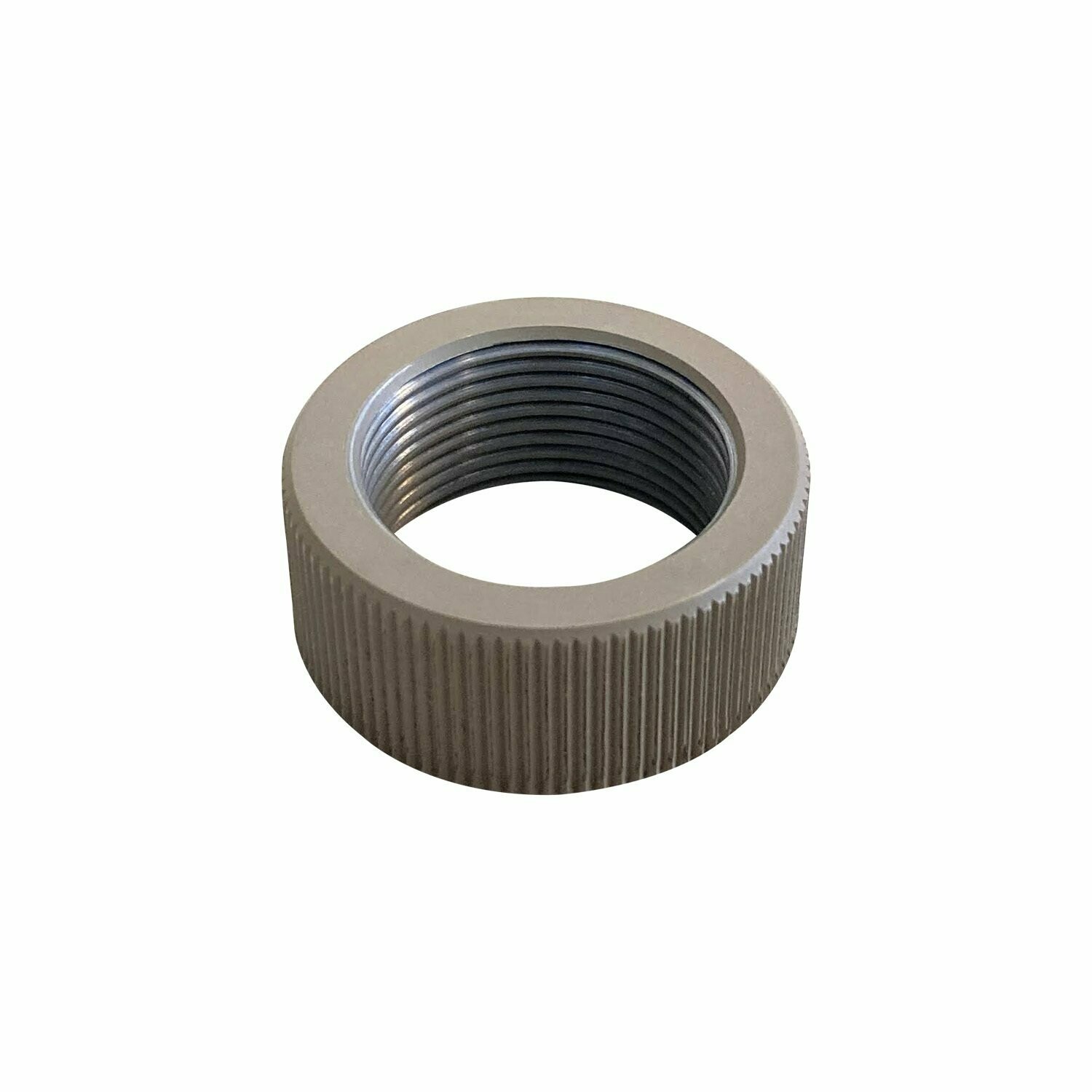 Gewindeschutz (M28x1,5 links) / Ø38 mm gerändelt, für Taktische Match Mündungsbremse mit 2 Kammern - Large Gewindeschutz (M28x1,5 links) / Ø38 mm gerändelt, für Taktische Match Mündungsbremse mit 2 Kammern - Large
