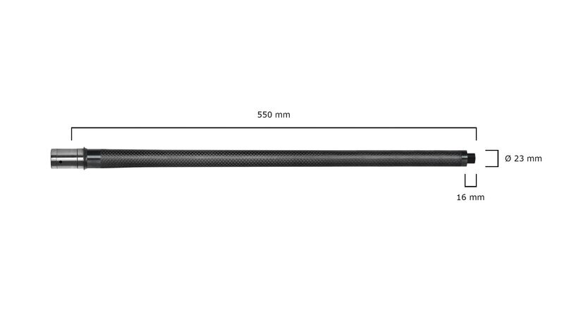 Sistema de cañón intercambiable Varmint, acero-carbono con rosca de boca, longitud de cañón 55 cm para Mod. VICTOR 3