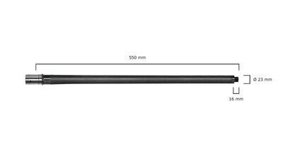 Varmint Wechsellaufsystem, Stahl-Karbon mit Mündungsgewinde, Lauflänge 55 cm für Mod. VICTOR 3