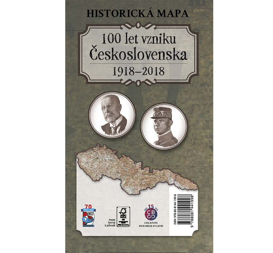 Historická mapa 100 let vzniku Československa