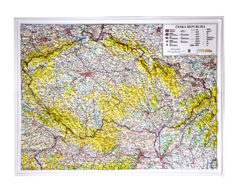 Plastická mapa České republiky Plastická mapa České republiky