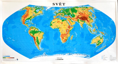 Plastická mapa Svět