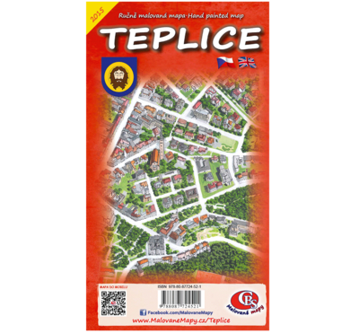 Ručně malovaná mapa města Teplice Ručně malovaná mapa města Teplice