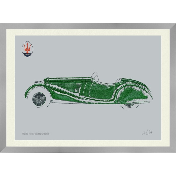Maserati 1939 special 1 - Kunstdruck No. MaseratiSpecial1 gerahmt mit Passepartout