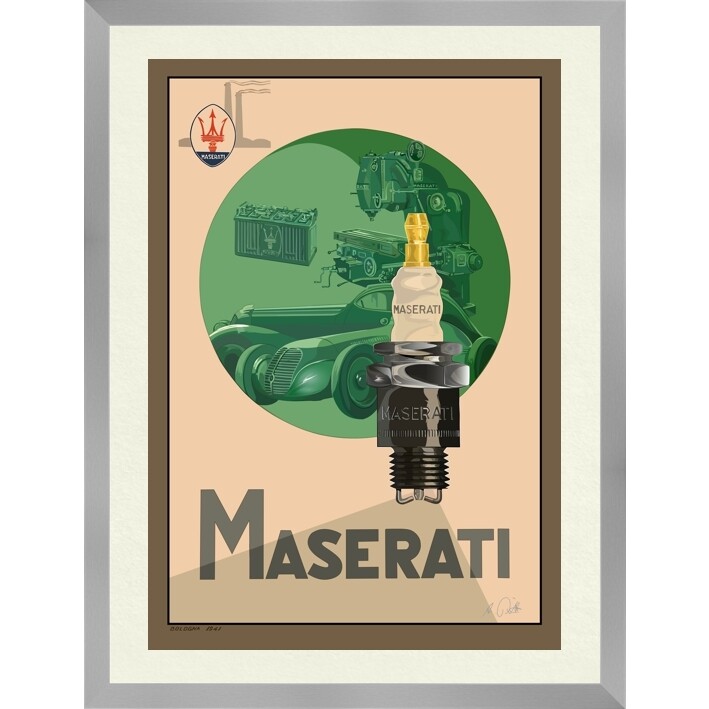 MASERATI 1941 - Kunstdruck No. 180special gerahmt mit Passepartout