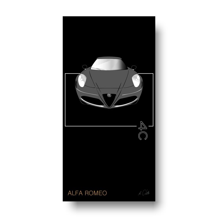 Alfa Romeo 4C - HD METAL PRINT No. 90named
