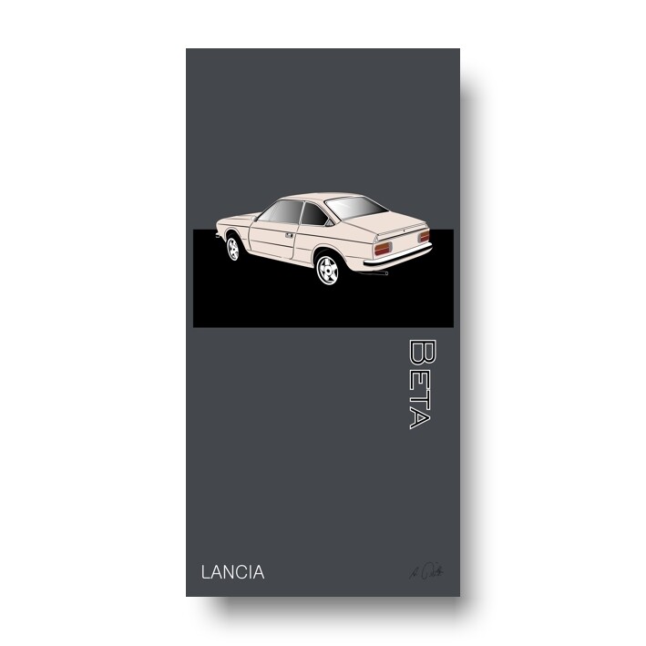 Lancia Beta - HD METAL PRINT No. 45namedCOLOR