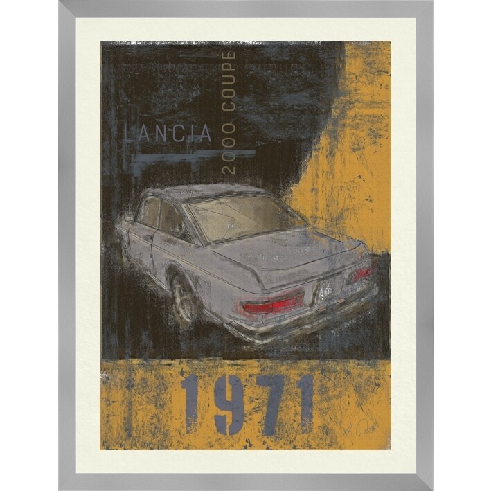 Lancia 2000 Coupé - Kunstdruck No. 49Plate gerahmt mit Passepartout