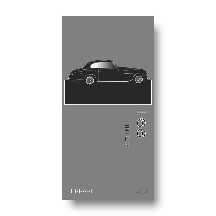 Ferrari 166 Inter - HD METAL PRINT No. 68named