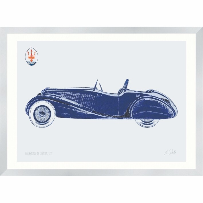 Maserati 1939 special 6 - Kunstdruck No. MaseratiSpecial6 gerahmt mit Passepartout