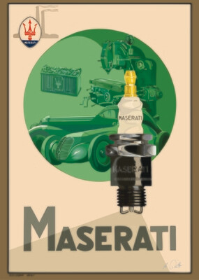 Maserati 1941 - Acrlyglasbild oder METAL PRINT