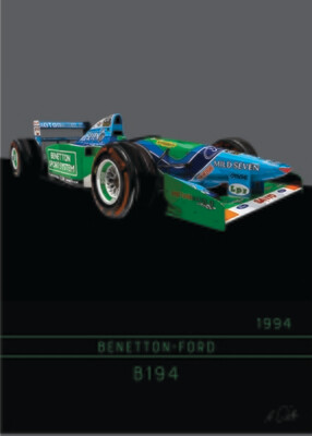 Benetton-Ford B194 / 1994 - Acrlyglasbild oder METAL PRINT
