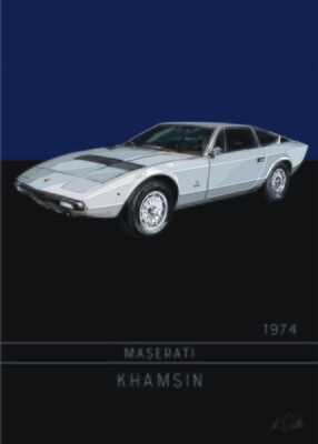 Maserati Khamsin / 1974 - Acrlyglasbild oder METAL PRINT