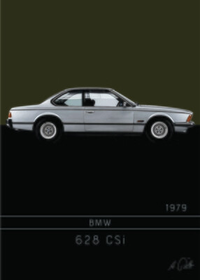 BMW 628 CSi / 1979 - Acrlyglasbild oder METAL PRINT