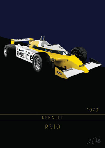 Renault RS10 / 1979 - Acrlyglasbild oder METAL PRINT