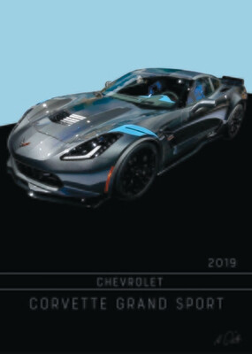 Chevrolet Corvette Grand Sport / 2019 - Acrlyglasbild oder METAL PRINT