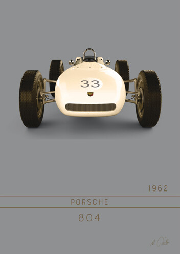 Porsche 804 / 1962 - Acrlyglasbild oder METAL PRINT
