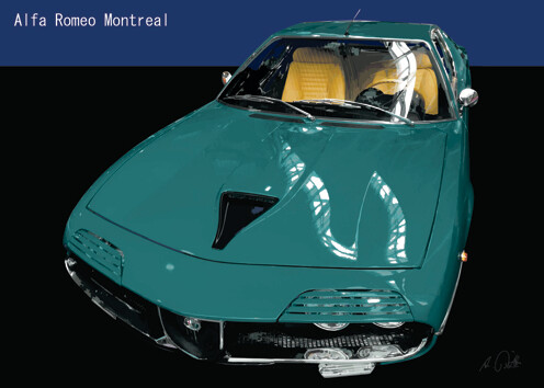 Alfa Romeo Montreal - Acrlyglasbild oder METAL PRINT