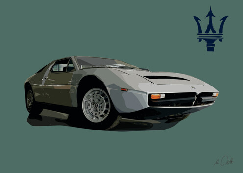 Maserati Merak - Acrlyglasbild oder METAL PRINT