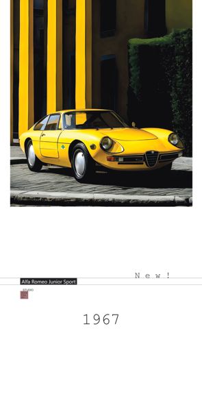 &quot;Alfa Romeo Junior Sport NEW !&quot;, Acrylglasbild