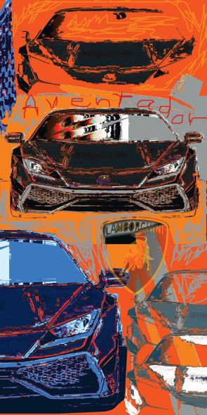 &quot;Aventador STREET&quot;, Acrylglasbild
