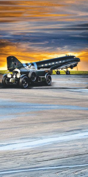 &quot;Bentley &amp; DC 3&quot;, Acrylglasbild