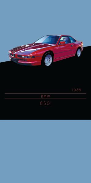 &quot;BMW 850i&quot;, Acrylglasbild