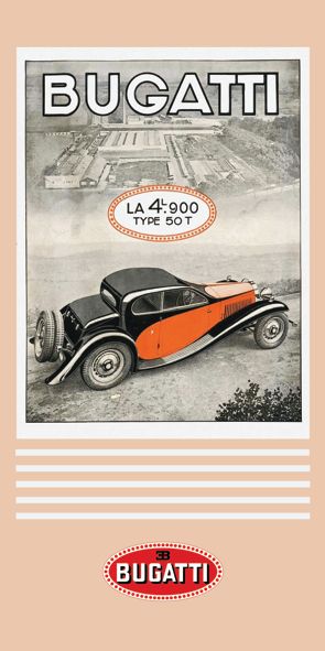 &quot;Bugatti 50T&quot;, Acrylglasbild