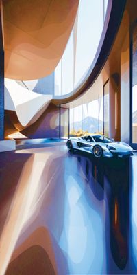 &quot;California Villa 7&quot;, Acrylglasbild