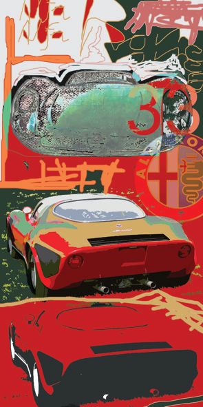 &quot;Alfa Romeo 33 STREET&quot;, Acrylglasbild