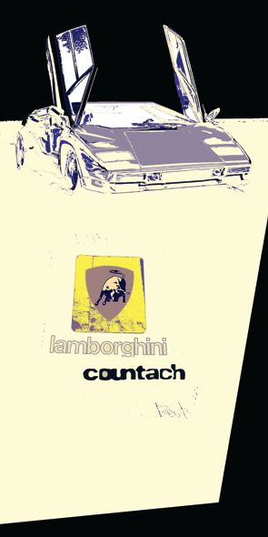 &quot;classic Countach&quot;, Acrylglasbild